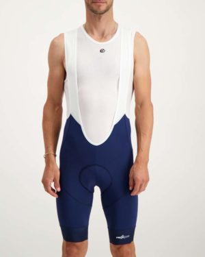 Mens navy ProXision bibshort. Designed and manufactured by Enjoy.