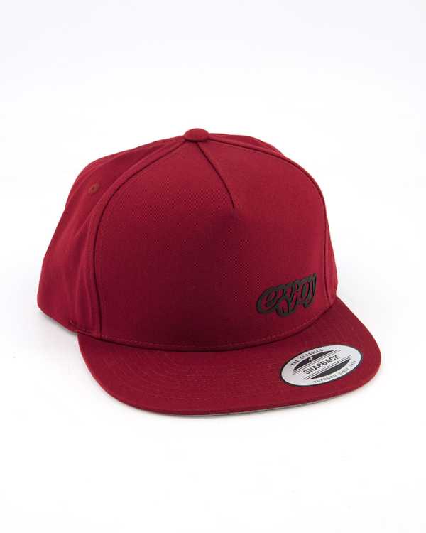 Enjoy red snapback Flexfit cap. Designed by Enjoy cycling clothing.