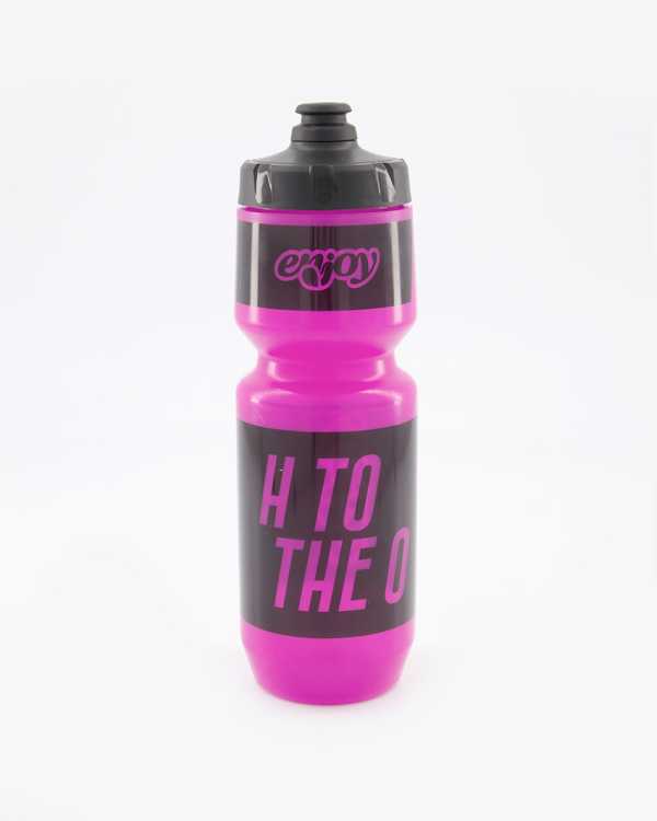 Enjoy H2O pink water bottle. Designed by Enjoy. Manufactured by Purist.
