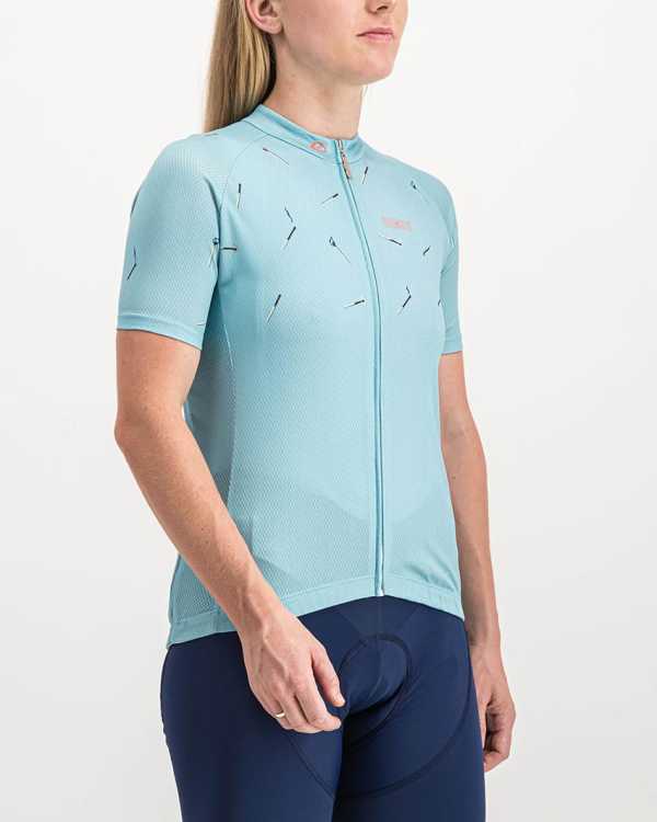 Ladies Bad Student ricky blue coloured Supremium Cycle Top. Designed and manufactured by Enjoy cycling apparel.