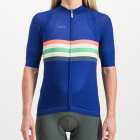Ladies Rainbow Nation richard blue coloured Octane Cycle Top. Designed and manufactured by Enjoy cycling apparel.