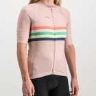 Ladies Rainbow Nation rose coloured Octane Cycle Top. Designed and manufactured by Enjoy cycling apparel.