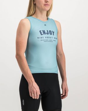 Ladies Semester Ricky Blue Coloured Regulator Vest. Designed and manufactured by Enjoy cycling apparel.