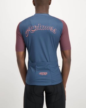 Mens Awehness navy coloured Supremium Cycle Top. Designed and manufactured by Enjoy cycling apparel.