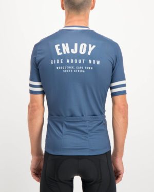 Mens Semester Navy coloured Supremium Cycle Top. Designed and manufactured by Enjoy cycling apparel.