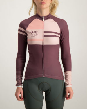 Ladies Semester baroon fleeced Cocoon riding jersey. Designed and manufactured by Enjoy Cycling CLothing.