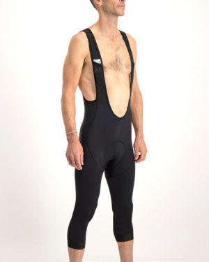 The Enjoy mens ProXision black 3 quarter bib short. The perfect cycling short for when the temperature drops and you need a little extra protection from the elements.