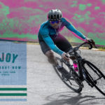Male Cyclist wearing the Semester slippery green fleeced long sleeve riding jersey available at enjoy.cc