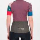 Back of the ladies cycling jersey in the peat Stellar Supremium design made by enjoy.cc