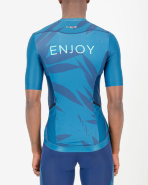 Back of the mens tri top in the Flora design made by Enjoy.cc