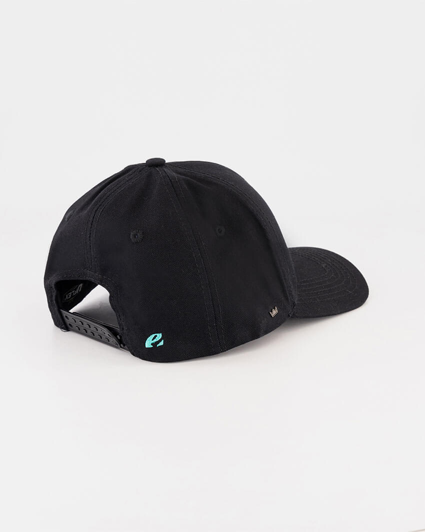 Enjoy U Flex 6 Panel snapback black cap back. Lifestyle product designed by Enjoy cycling apparel