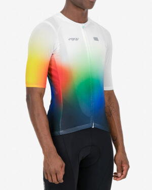 Side of the mens cycling jersey in the white State Capture Supremium design made by enjoy.cc