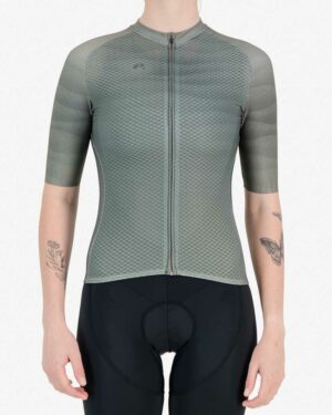 Front of the Enjoy Climber womens cycling jersey in the Sands of Time Nomadic design at enjoy.cc
