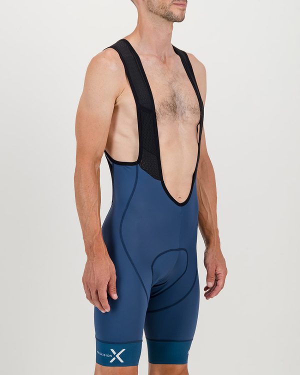 3qtr view of the Enjoy ProXision mens cargo bib short in the sebino colourway made by enjoy.cc