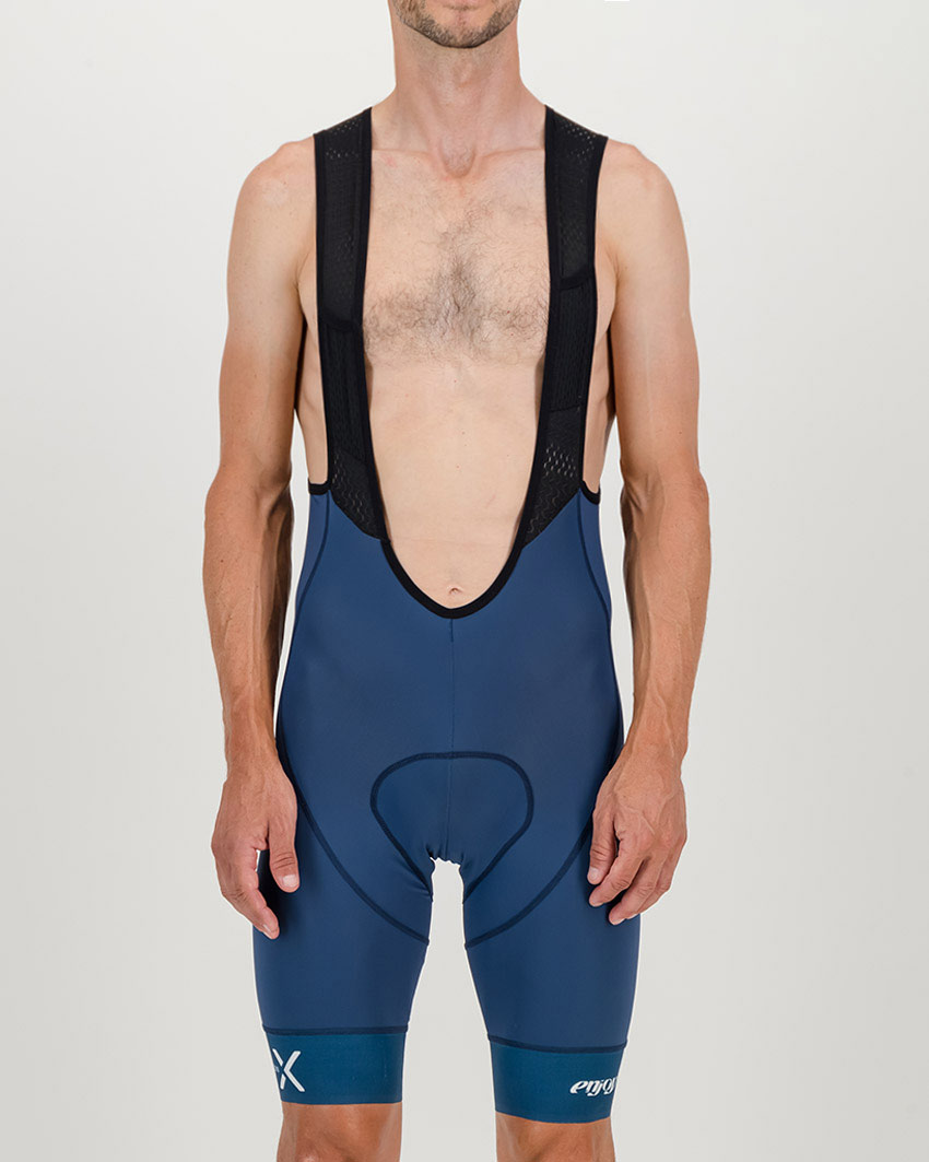 Front view of the Enjoy ProXision mens cargo bib short in the sebino colourway made by enjoy.cc