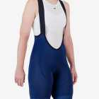 3qtr view of the Enjoy ProXision womens cargo bib short in the navy colourway made by enjoy.cc