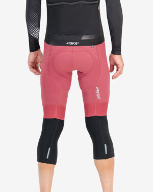Back view of the mens fleeced kneewarmer with reflective detailing made by Enjoy.cc