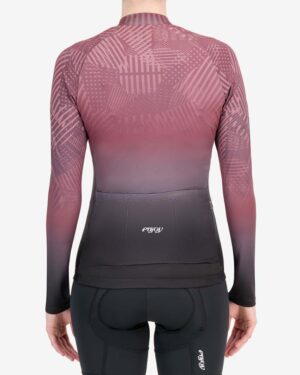 Back of the womens long sleeve Supremium cycling jersey in the GTF design made by enjoy.cc