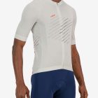 Side view of the mens octane cycle jersey in the ecru chevron design made by Enjoy.cc