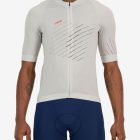 Front view of the mens octane cycle jersey in the ecru chevron design made by Enjoy.cc