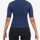 Back view of the womens navy Hempie cycling jersey design made by Enjoy.cc