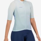 Side view of the womens arctic Supremium cycling jersey design made by Enjoy.cc