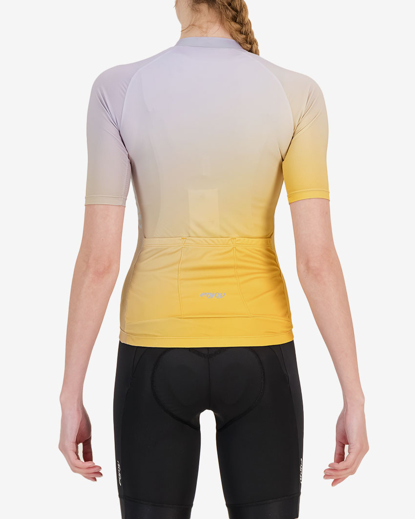 Back view of the mens heather Supremium cycling jersey design made by Enjoy.cc