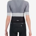 Back view of the womens climber cycle top in the greyscale block design made by Enjoy.cc