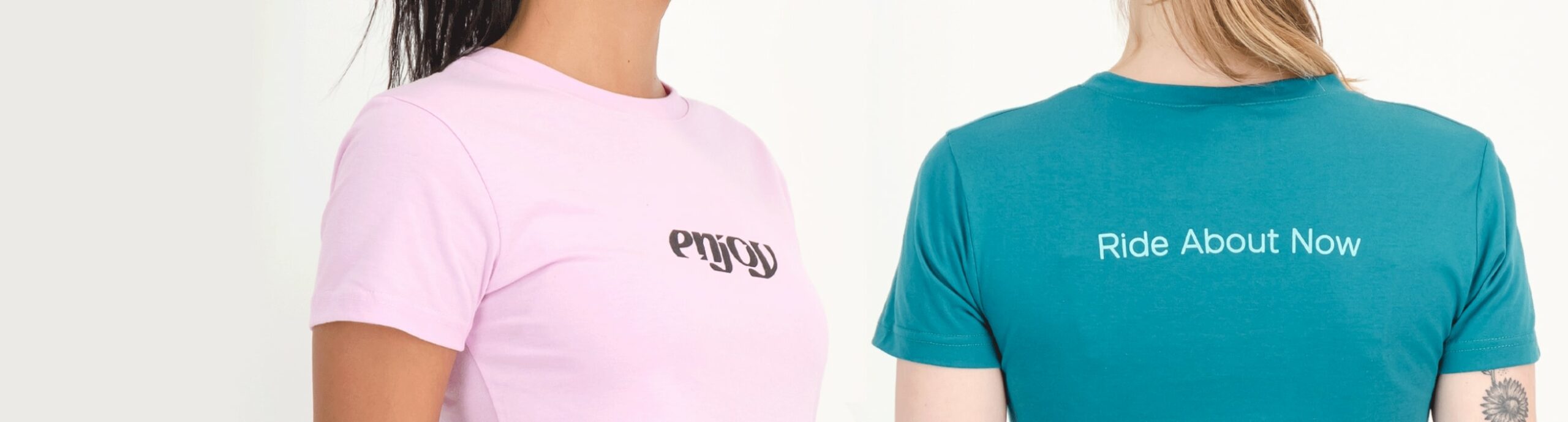Womens range of lifestyle Cotton Tee Shirts designed by Enjoy.cc