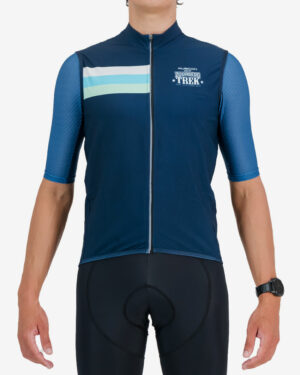 Front view of the 2024 Great Zuurberg Trek mens winter cycling gilet made by Enjoy.cc