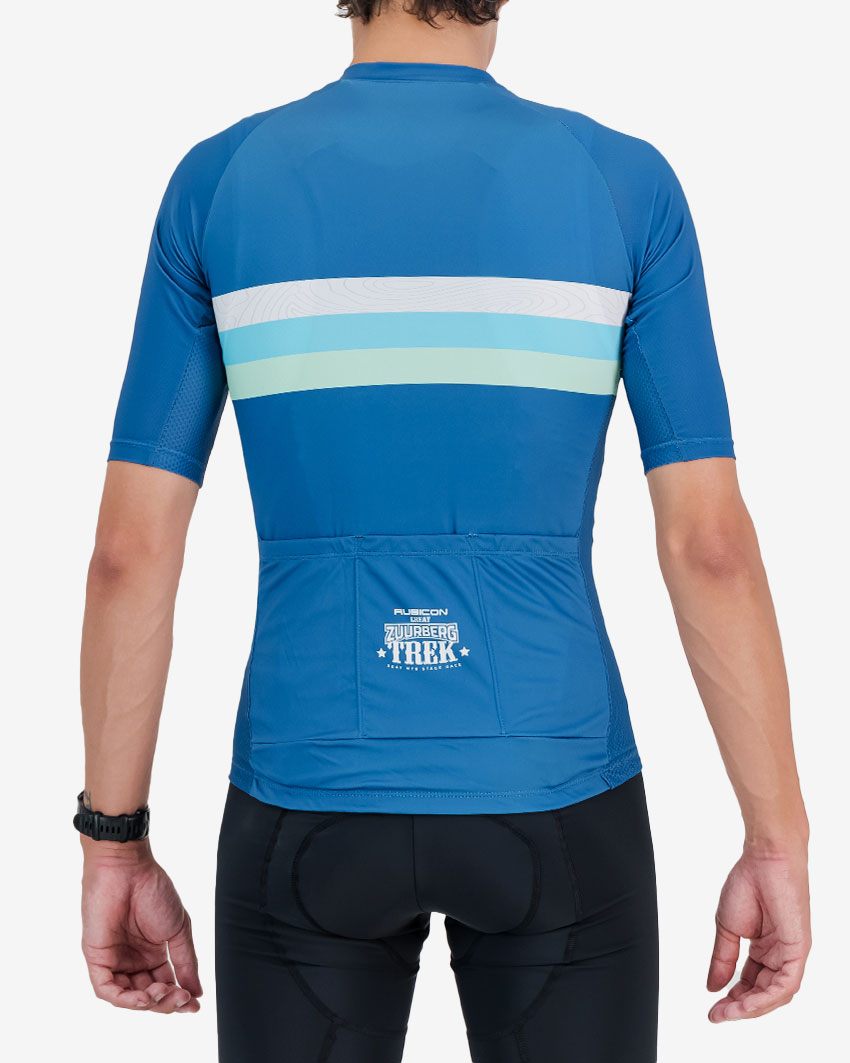 Back view of the mens 2024 Great Zuurberg Trek Supremium cycling jersey design made by Enjoy.cc