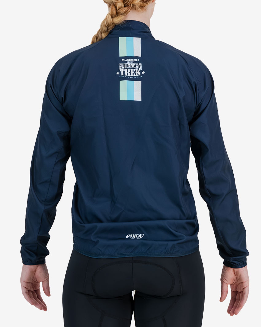 Back view of 2024 Great Zuurberg Trek womens water resistant atom jacket made by Enjoy.cc