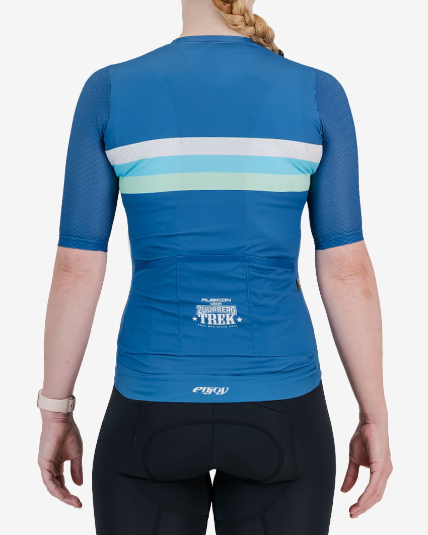 Back view of the womens 2024 Great Zuurberg Trek ProXision cycling jersey design made by Enjoy.cc