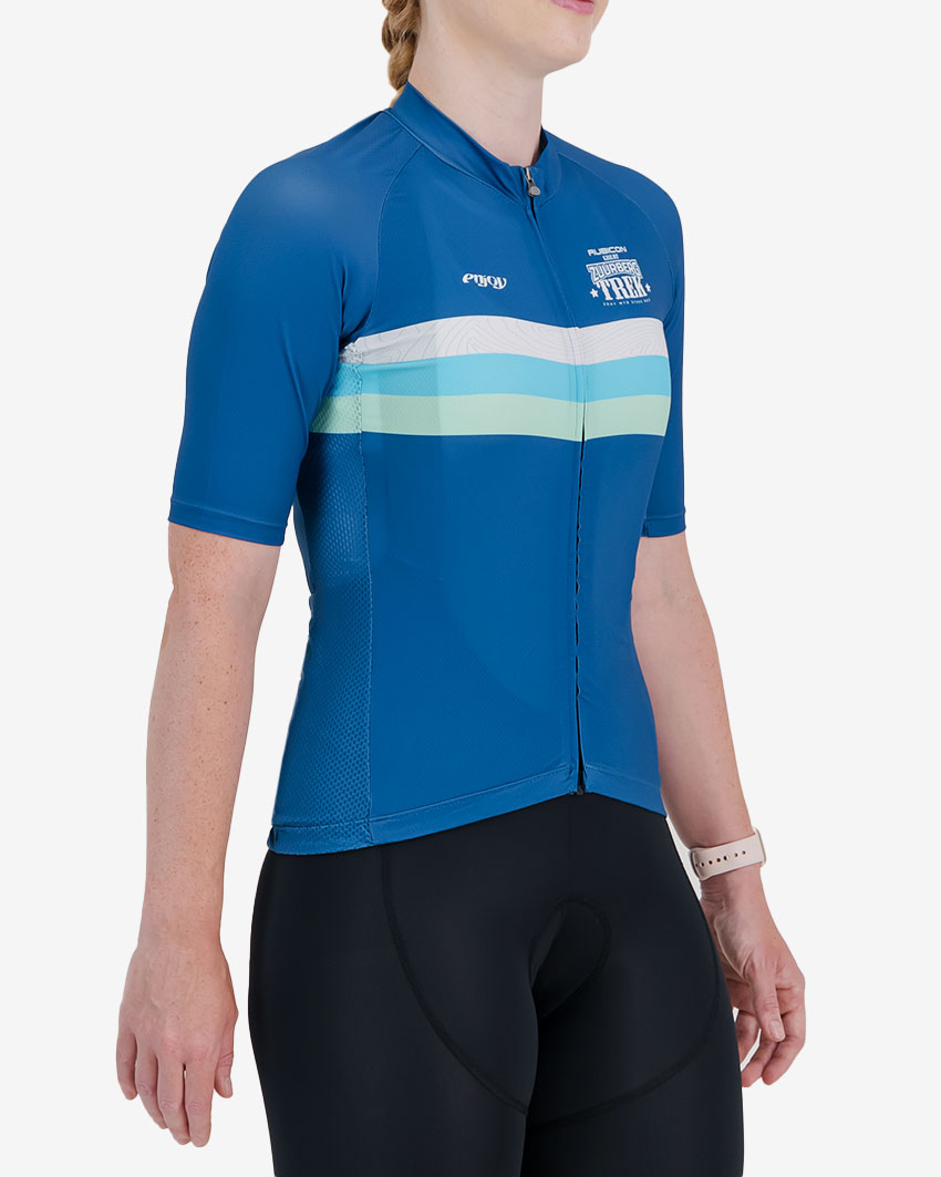 Side view of the womens 2024 Great Zuurberg Trek Supremium cycling jersey design made by Enjoy.cc