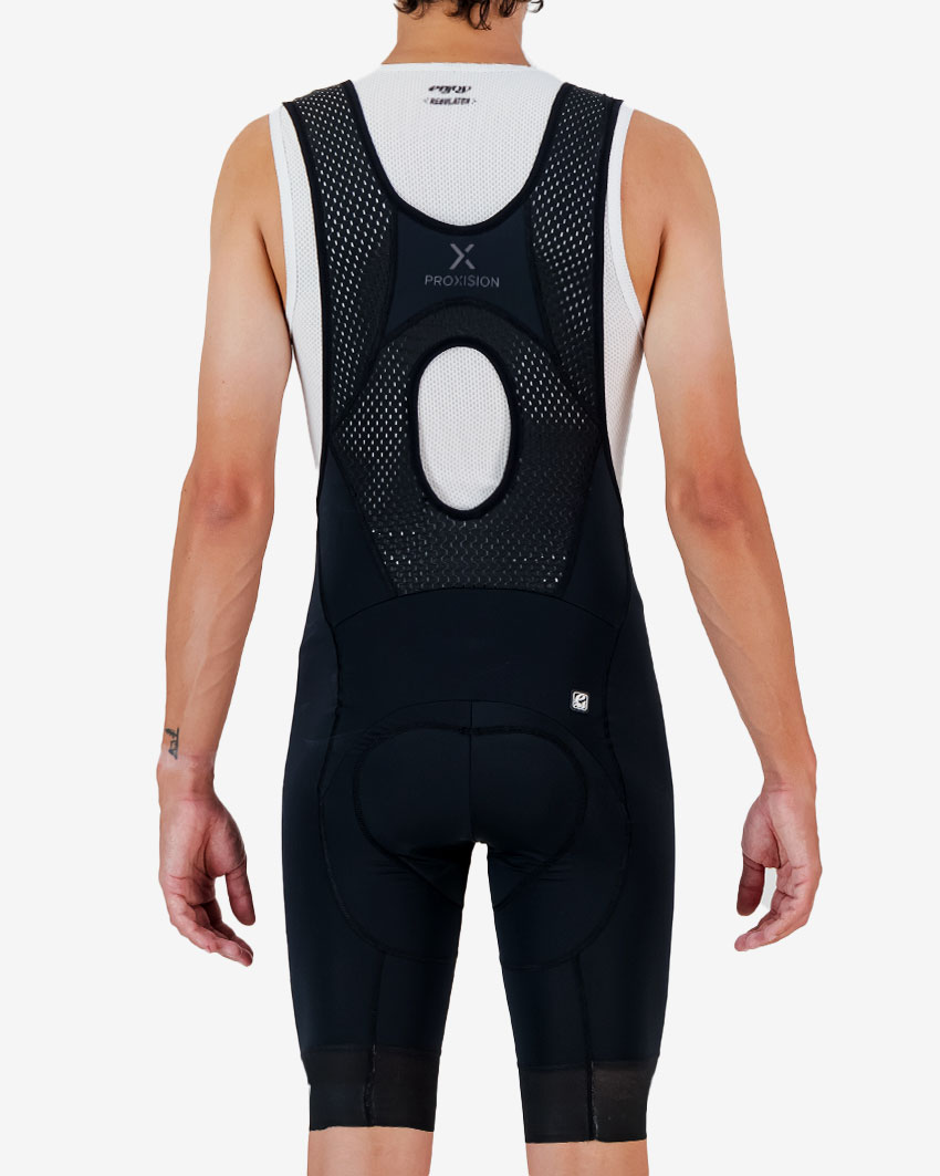 Back view of the 2024 Road2Vasco ProXision mens cargo bib short made by Enjoy.cc