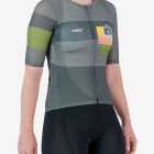 Side view of the womens 2024 Road2Vasco ProXision cycling jersey designed and made by Enjoy.cc