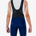 Back view of the Enjoy Dual men's bib short in navy with reflective detailing made by enjoy.cc.