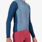 Side of the mens long sleeve ProXision cycle shirt in the Petrol colour design made by enjoy.cc