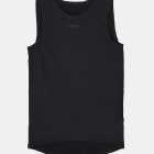 Flat lay of the Enjoy men's fleeced base layer in black with vinyl detailing made by Enjoy.cc