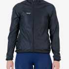 Front view of the Enjoy Atom women's cycling Jacket in black with reflective detailing by Enjoy.cc