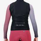 Back of the womens cycling gilet in the black colour way made by Enjoy.cc