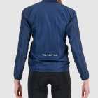 Back view of the Atom mens cycling jacket in colour blocked Petrol design by Enjoy.cc