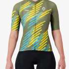 Front view of the women's Canola Roller cycling jersey design by Enjoy.