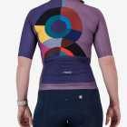 Back view of the Climber Women's cycle jersey in dark Mercury design made by enjoy.cc