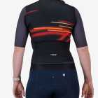 Back view of the ProXision women's cycle jersey in dark Lightspeed design made by enjoy.cc