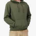Right side view of the Mens fleeced casual hoody in the Olive by Enjoy.cc