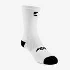 Front view of unisex cycling socks in White with black branding by Enjoy.cc
