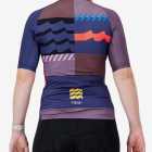 Back view of the Supremium Womens cycling jersey in the Dark Geom design by Enjoy.cc