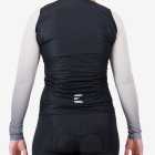 Back view of the Thermal womens cycling gilet in plain black design by Enjoy.cc
