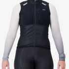 Front view of the Thermal womens cycling gilet in plain black design by Enjoy.cc